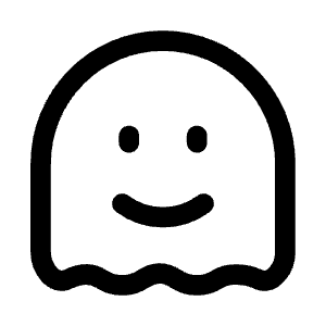 Smile Ghost Icon from Mynaui Line Set