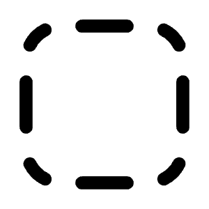 Square Dashed Icon from Mynaui Line Set