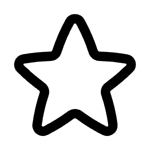 Star Icon from Mynaui Line Set