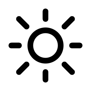 Sun Icon from Mynaui Line Set