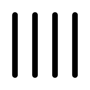 Tally Four Icon from Mynaui Line Set