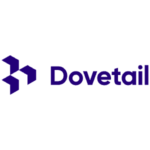 Sharp creative icon of three interlocking shapes beside the Dovetail wordmark. Used for branding, apps, and team tools.