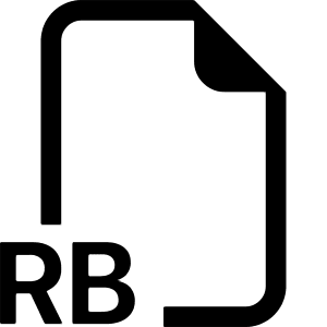 Filetype Rb Icon from Bootstrap Set