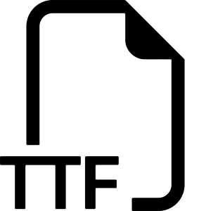 Filetype Ttf Icon from Bootstrap Set