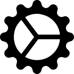 Gear Wide Connected Icon from Bootstrap Set