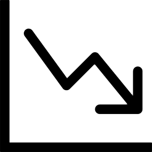 Graph Down Arrow Icon from Bootstrap Set