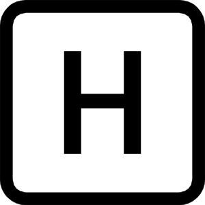 H Square Icon from Bootstrap Set