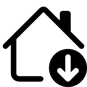 House Down Icon from Bootstrap Set