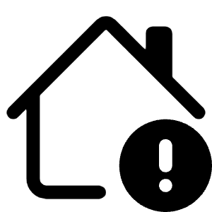 House Exclamation Icon from Bootstrap Set