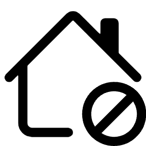 House Slash Icon from Bootstrap Set