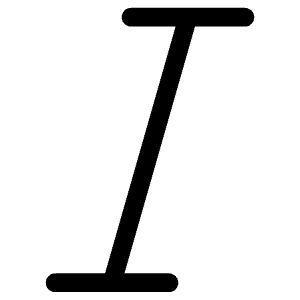Italic Icon from Iconoir Regular Set