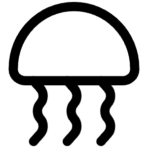 Jellyfish Icon from Iconoir Regular Set