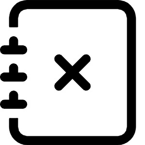 Journal X Icon from Bootstrap Set