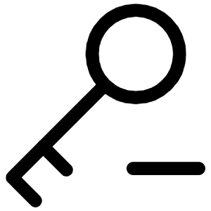 Key Minus Icon from Iconoir Regular Set