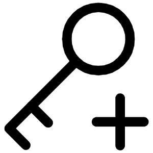 Key Plus Icon from Iconoir Regular Set