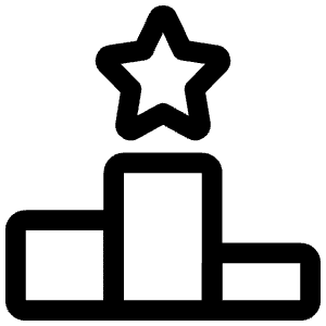 Leaderboard Star Icon from Iconoir Regular Set