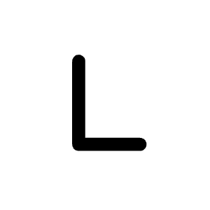 Letter L Icon from Mynaui Line Set
