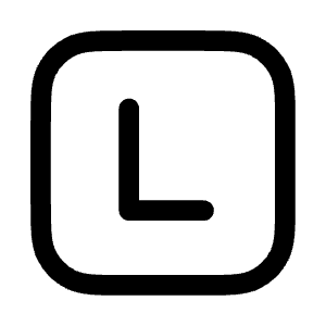 Letter L Square Icon from Mynaui Line Set