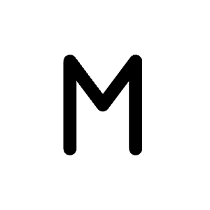 Letter M Icon from Mynaui Line Set