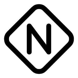 Letter N Diamond Icon from Mynaui Line Set