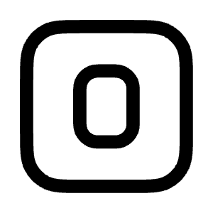 Letter O Square Icon from Mynaui Line Set