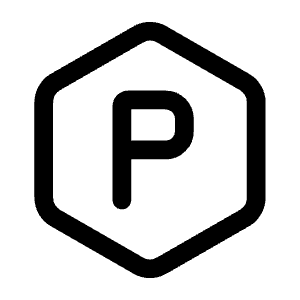 Letter P Hexagon Icon from Mynaui Line Set