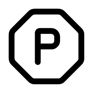 Letter P Octagon Icon from Mynaui Line Set