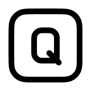 Letter Q Square Icon from Mynaui Line Set