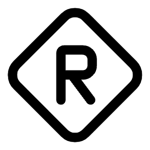 Letter R Diamond Icon from Mynaui Line Set