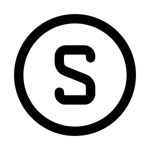 Letter S Circle Icon from Mynaui Line Set
