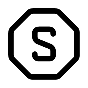 Letter S Octagon Icon from Mynaui Line Set