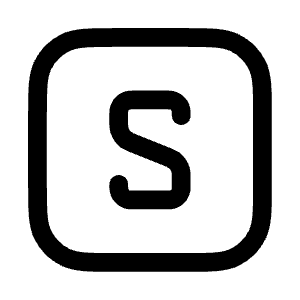 Letter S Square Icon from Mynaui Line Set