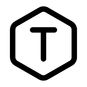 Letter T Hexagon Icon from Mynaui Line Set