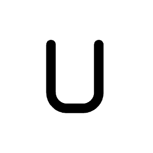 Letter U Icon from Mynaui Line Set