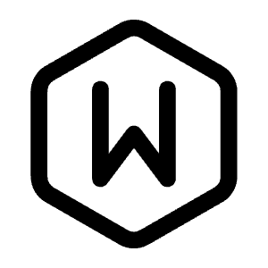 Letter W Hexagon Icon from Mynaui Line Set