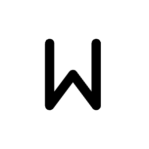 Letter W Icon from Mynaui Line Set