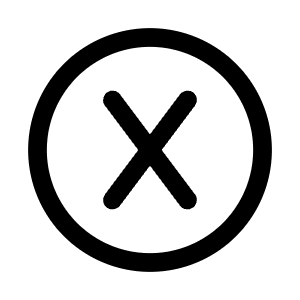 Letter X Circle Icon from Mynaui Line Set