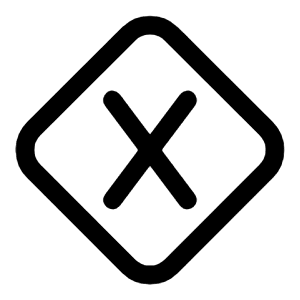 Letter X Diamond Icon from Mynaui Line Set