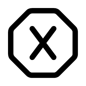 Letter X Octagon Icon from Mynaui Line Set