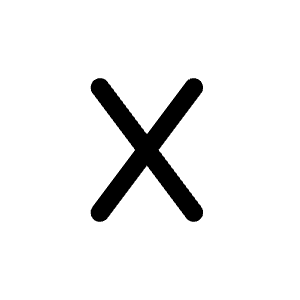 Letter X Icon from Mynaui Line Set