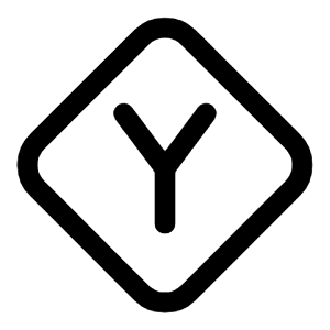 Letter Y Diamond Icon from Mynaui Line Set