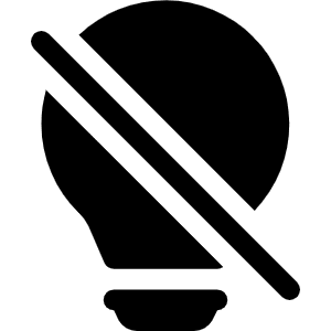 Lightbulb Off Fill Icon from Bootstrap Set