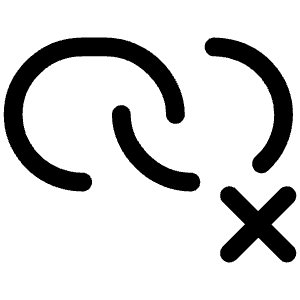 Link Xmark Icon from Iconoir Regular Set