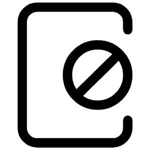 Log No Access Icon from Iconoir Regular Set