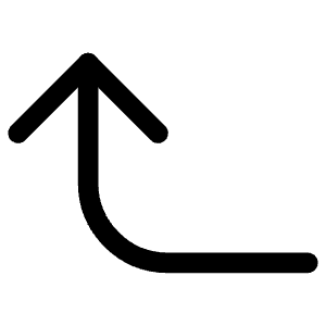 Long Arrow Left Up Icon from Iconoir Regular Set