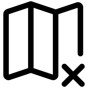 Map Xmark Icon from Iconoir Regular Set