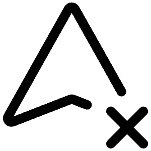 Maps Arrow Xmark Icon from Iconoir Regular Set