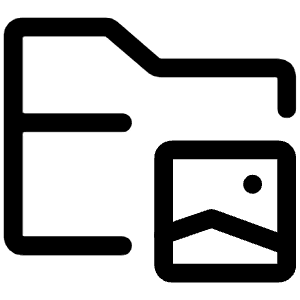 Media Image Folder Icon from Iconoir Regular Set