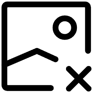 Media Image Xmark Icon from Iconoir Regular Set