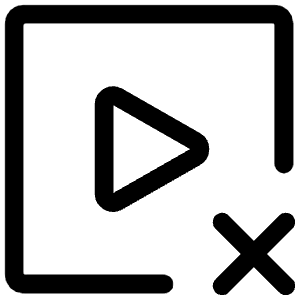 Media Video Xmark Icon from Iconoir Regular Set